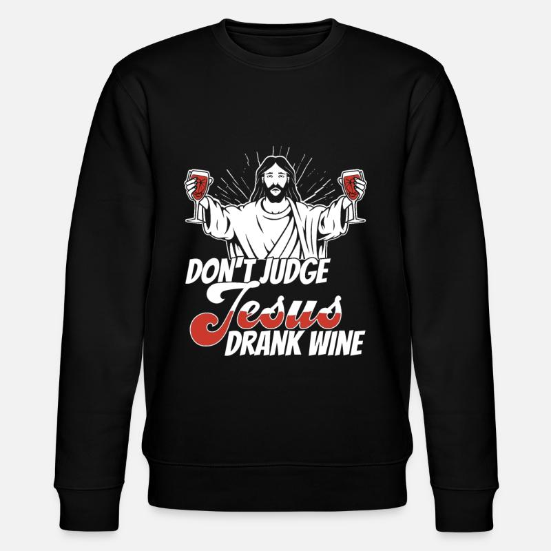 Wine Winemaker Jesus - Stanley/Stella CHANGER Unisex Organic Sweatshirt - black