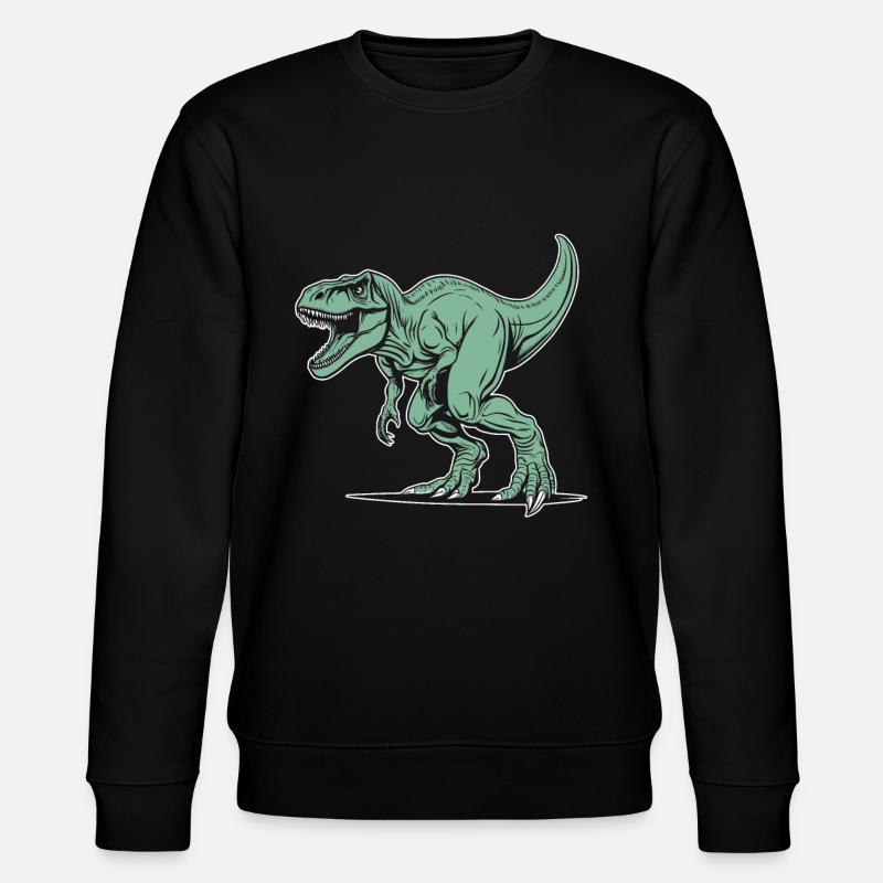 Trex T Rex Dino Great - Stanley/Stella CHANGER Unisex Organic Sweatshirt - black