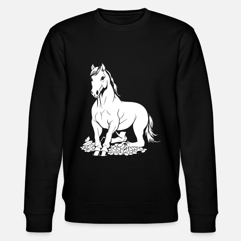 Pferd Reitsport - Stanley/Stella Unisex Bio-Sweatshirt CHANGER - Schwarz