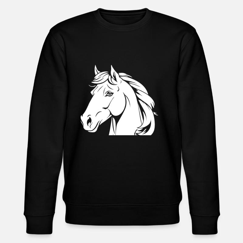 Tête équestre de cheval - Sweat bio CHANGER Stanley/Stella Unisexe - noir