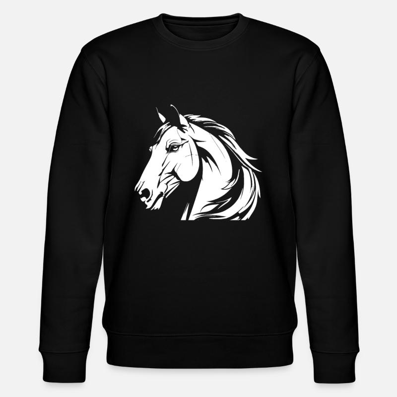 Pferd Reitsport Kopf - Stanley/Stella Unisex Bio-Sweatshirt CHANGER - Schwarz