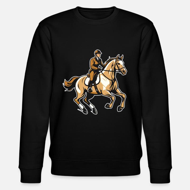 Pferd Reitsport - Stanley/Stella Unisex Bio-Sweatshirt CHANGER - Schwarz