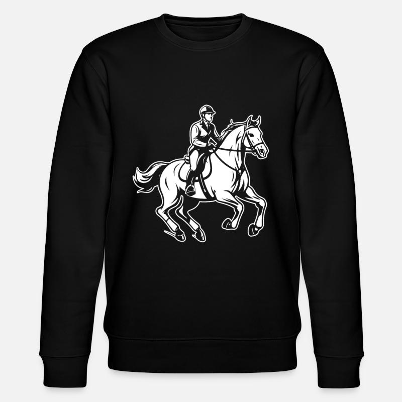 Pferd Reitsport - Stanley/Stella Unisex Bio-Sweatshirt CHANGER  - Schwarz