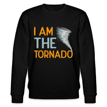 Der Hurrikan Meteorologe Des Sturm Twister Tornado - Stanley/Stella Unisex Bio-Sweatshirt CHANGER  - Schwarz - Vorne - Nik (191cm) & Marisol (170cm)