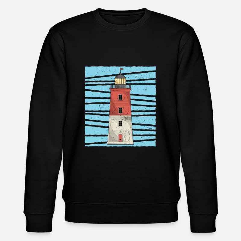 Ocean Lighthouse Lover Gift Lighthouse - Stanley/Stella CHANGER Unisex Organic Sweatshirt - black
