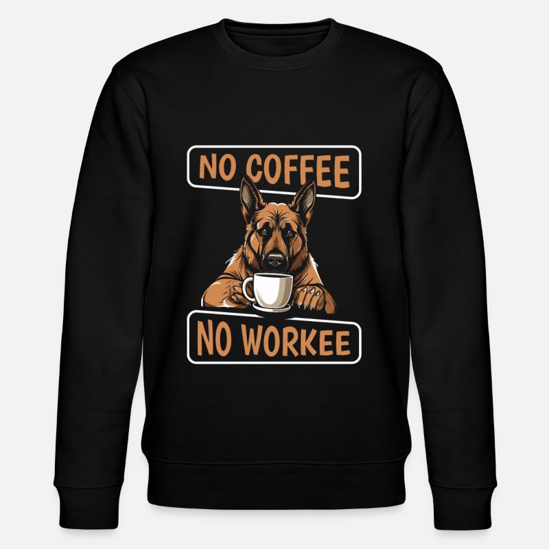 Coffee Cafe German Shepherd - Stanley/Stella CHANGER Unisex Organic Sweatshirt - black