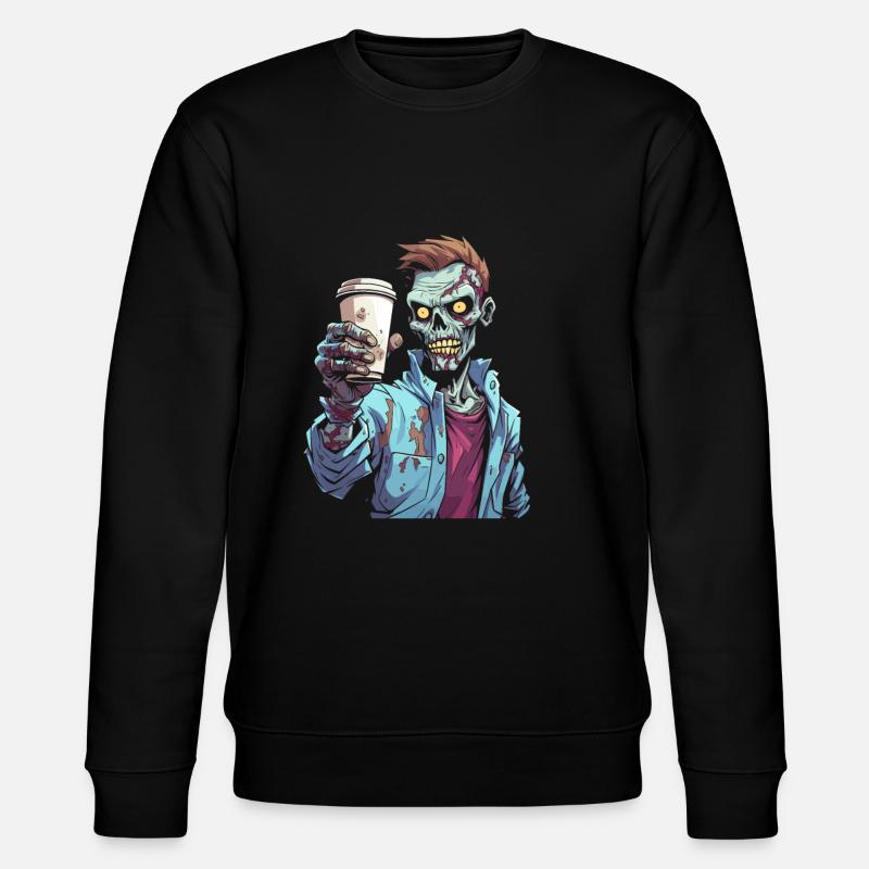 Café Café Halloween Zombie - Sweat bio CHANGER Stanley/Stella Unisexe - noir