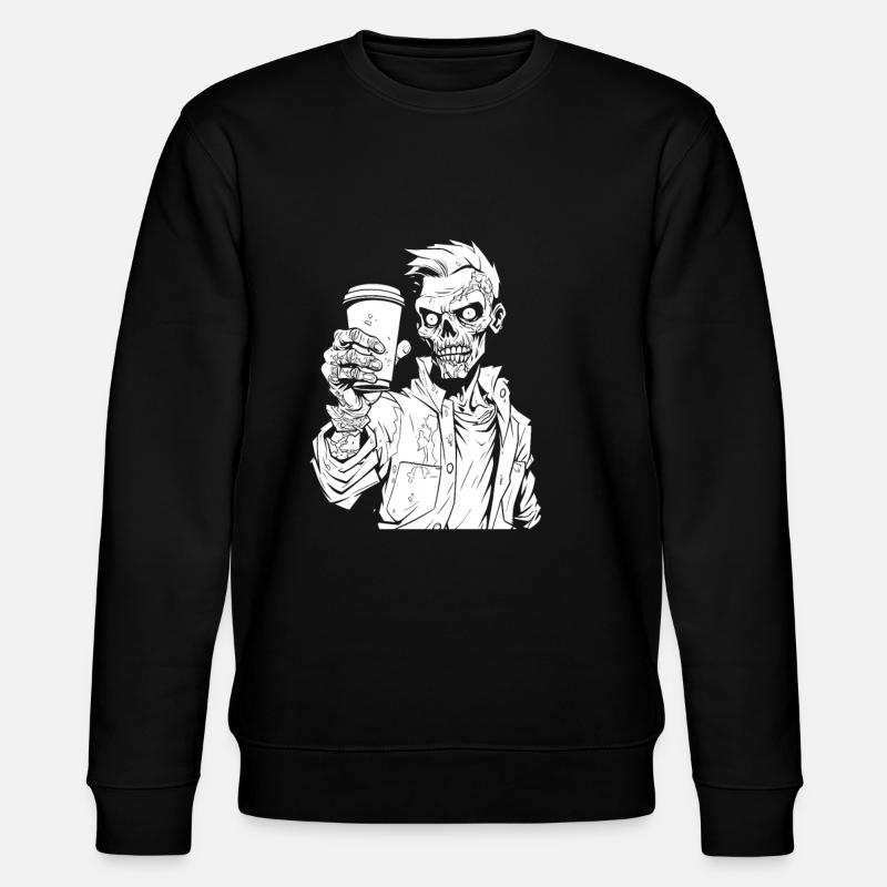Café Café Halloween Zombie - Sweat bio CHANGER Stanley/Stella Unisexe - noir