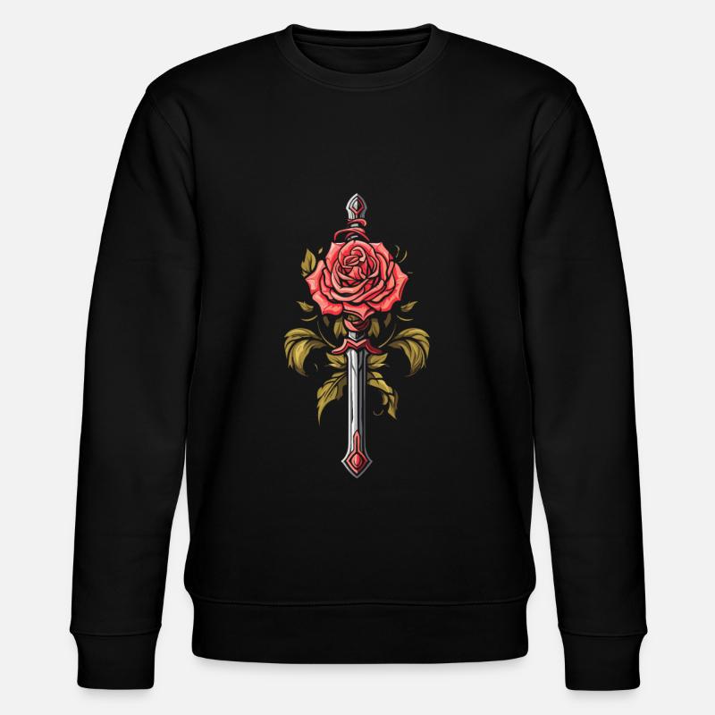 Épée Goth Rose rouge - Sweat bio CHANGER Stanley/Stella Unisexe - noir