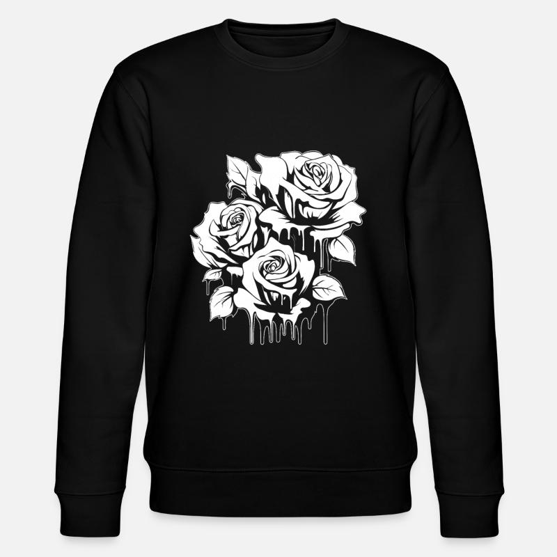 Rote Rose Goth Cool - Stanley/Stella Unisex Bio-Sweatshirt CHANGER  - Schwarz
