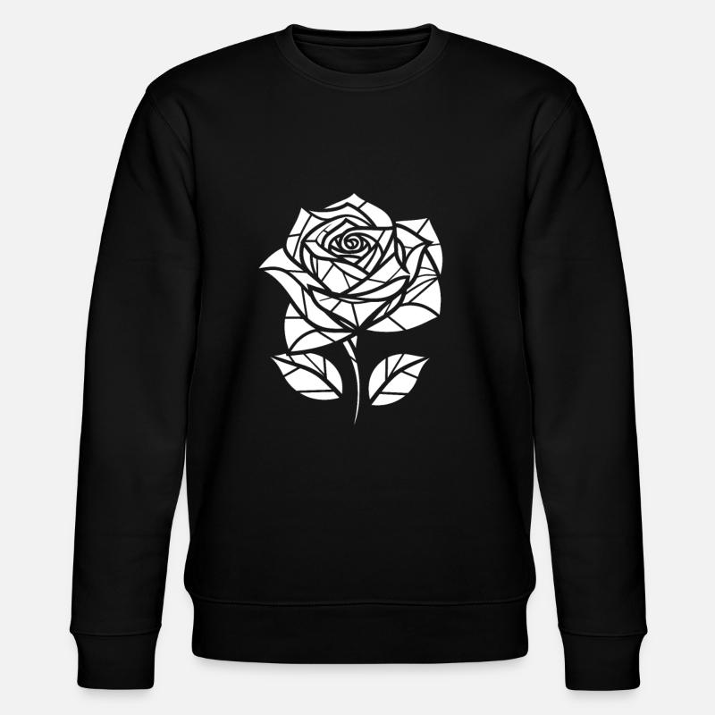 Red Rose Goth Cool - Stanley/Stella CHANGER Unisex Organic Sweatshirt - black