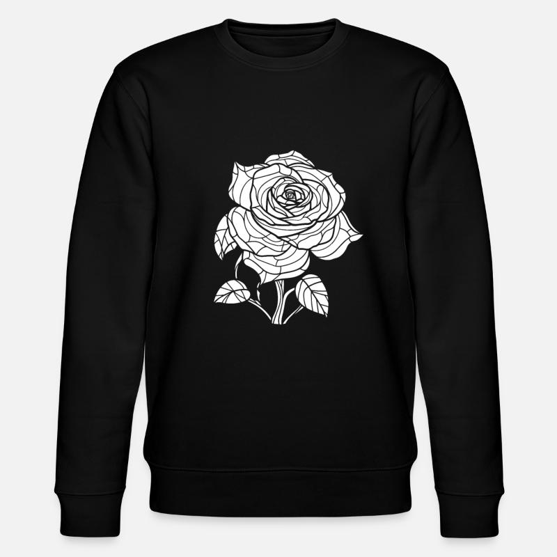 Red Rose Goth Cool - Stanley/Stella CHANGER Unisex Organic Sweatshirt - black
