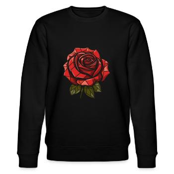 Rose rouge Goth - Sweat bio CHANGER Stanley/Stella Unisexe - noir - Devant - Nik (191cm) & Marisol (170cm)