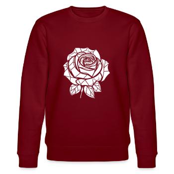 Rose rouge Goth - Sweat bio CHANGER Stanley/Stella Unisexe - bordeaux - Devant - Nik (191cm) & Marisol (170cm)