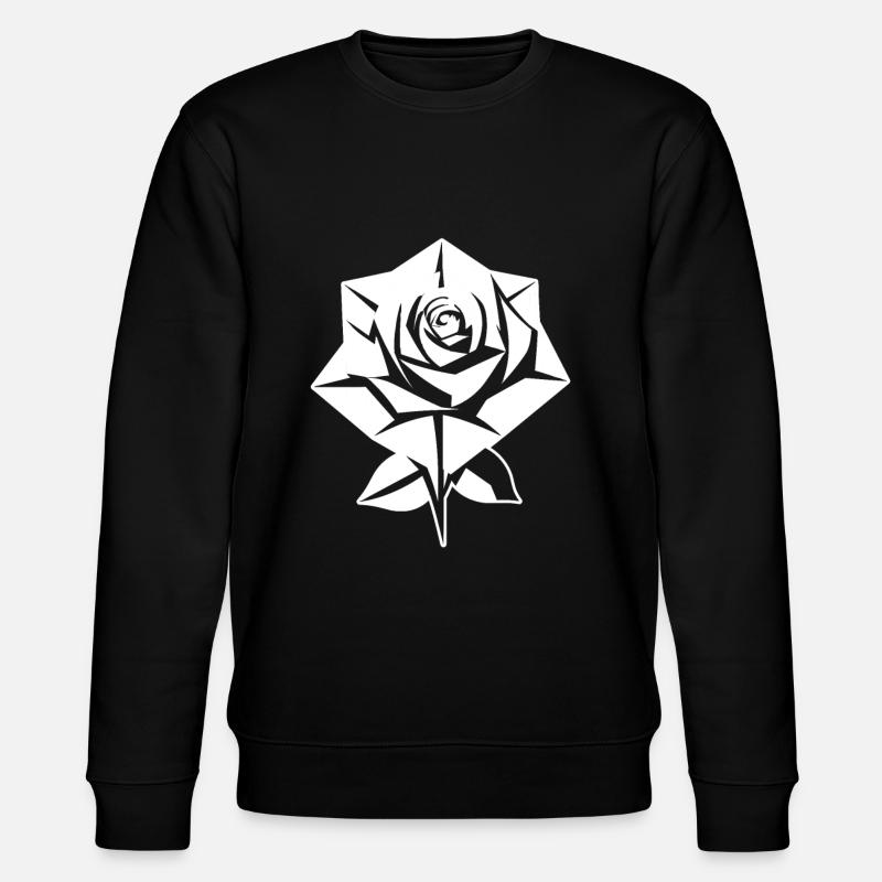 Red Rose Goth - Stanley/Stella CHANGER Unisex Organic Sweatshirt - black