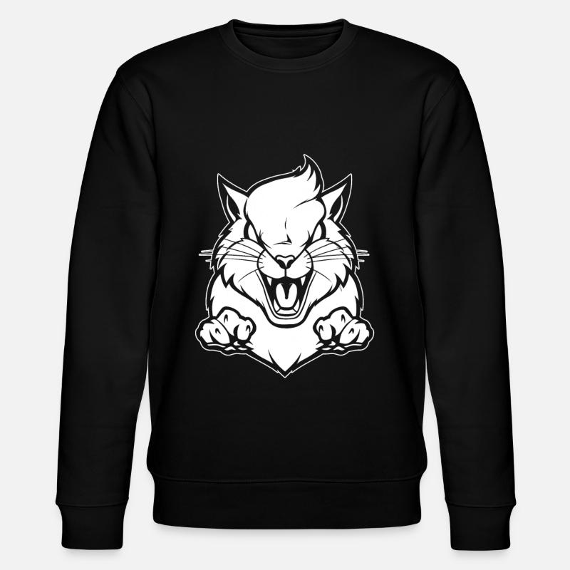 Eichhörnchen Wütend - Stanley/Stella Unisex Bio-Sweatshirt CHANGER  - Schwarz