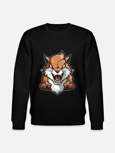Squirrel Angry - Stanley/Stella CHANGER Unisex Organic Sweatshirt - black