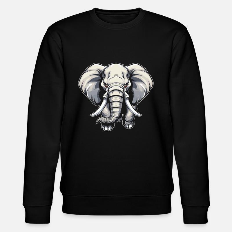Elephant - Stanley/Stella CHANGER Unisex Organic Sweatshirt - black