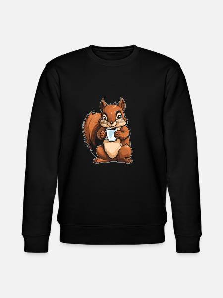 Eichhörnchen Kaffee - Stanley/Stella Unisex Bio-Sweatshirt CHANGER - Schwarz