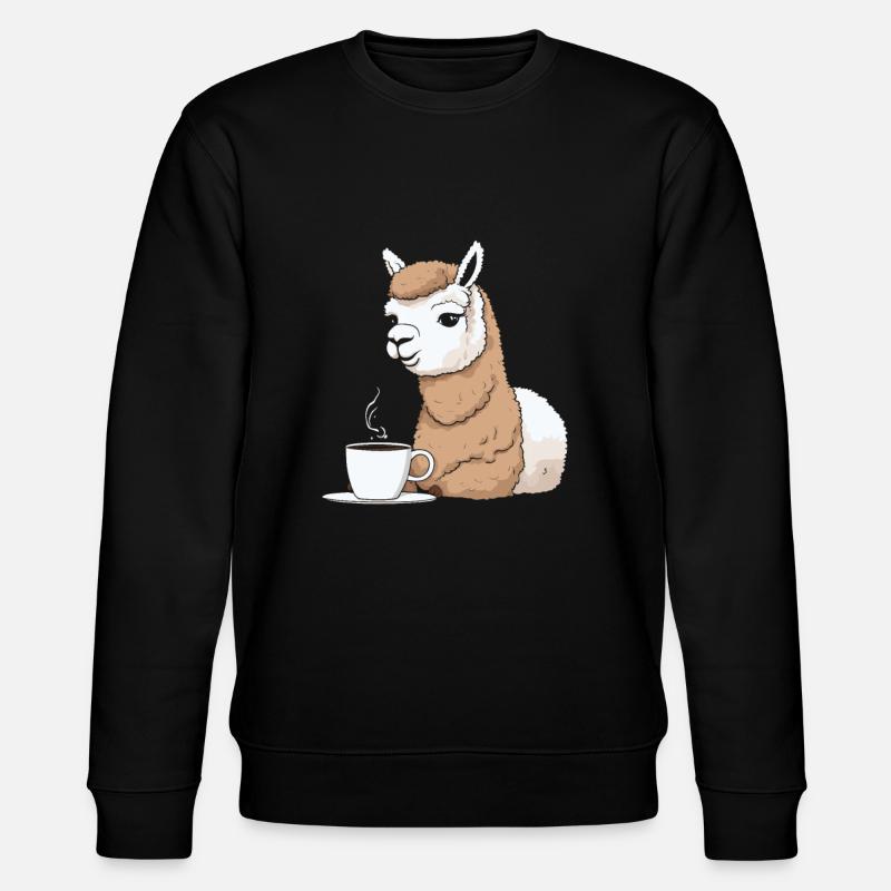 Alpaka Kaffee - Stanley/Stella Unisex Bio-Sweatshirt CHANGER  - Schwarz