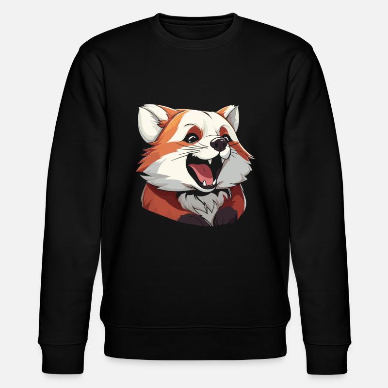 Panda roux souriant - Sweat bio CHANGER Stanley/Stella Unisexe - noir