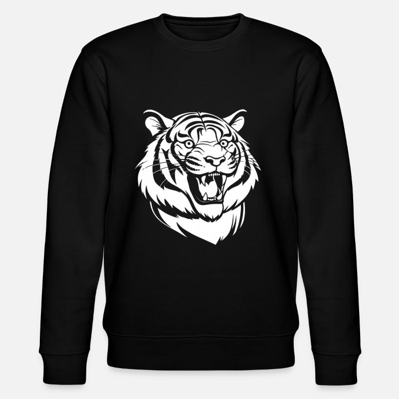Tigre souriant - Sweat bio CHANGER Stanley/Stella Unisexe - noir