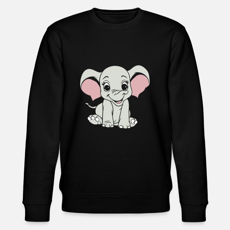 Éléphant souriant - Sweat bio CHANGER Stanley/Stella Unisexe - noir