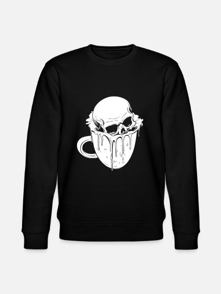 Coffee Cafe Skull - Stanley/Stella CHANGER Unisex Organic Sweatshirt - black