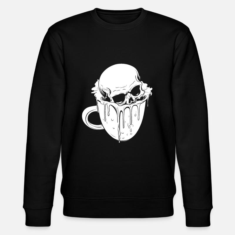 Coffee Cafe Skull - Stanley/Stella CHANGER Unisex Organic Sweatshirt - black