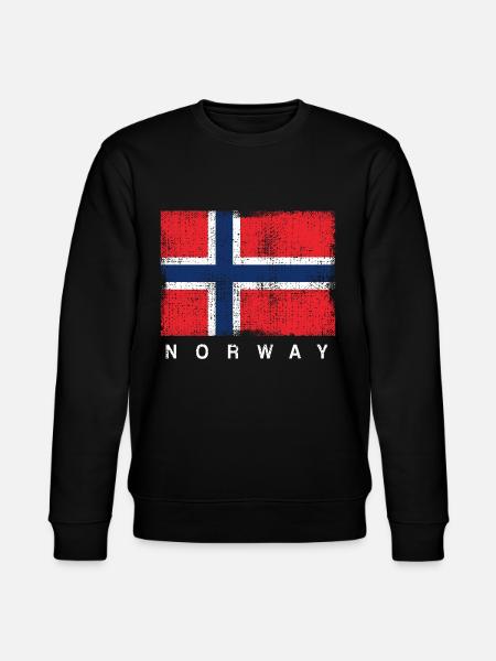 Norwegian flag - Stanley/Stella CHANGER Unisex Organic Sweatshirt - black
