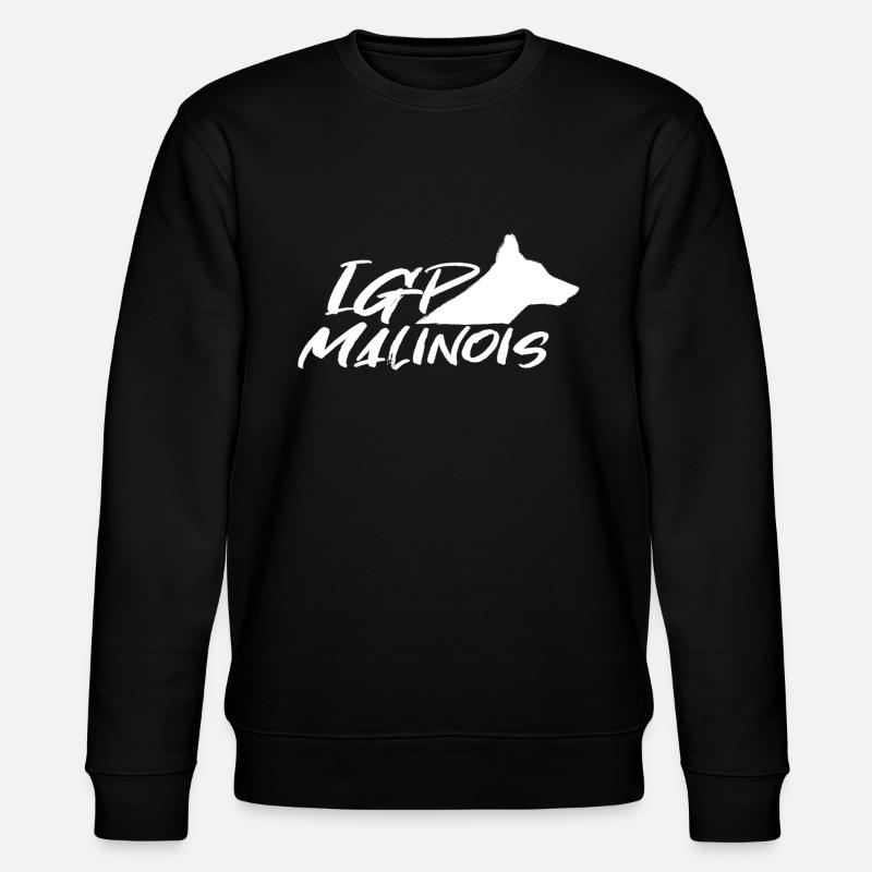 IGP Malinois White - Stanley/Stella Unisex Bio-Sweatshirt CHANGER  - Schwarz