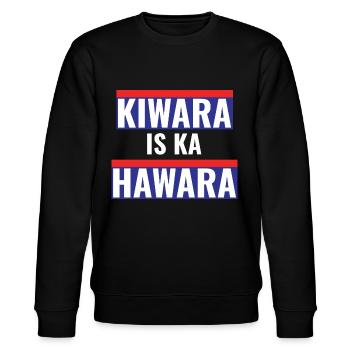 A Kiwara is ka Hawara / Österreichische Polizei - Stanley/Stella Unisex Bio-Sweatshirt CHANGER  - Schwarz - Vorne - Nik (191cm) & Marisol (170cm)