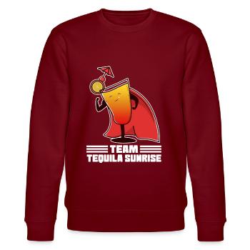 Cocktail Tequila Sunrise Funny Team Drink - Stanley/Stella CHANGER Unisex Organic Sweatshirt - burgundy - Front - Nik (191cm) & Marisol (170cm)
