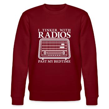 CB radio amateur radio operator radio hobby gift - Stanley/Stella CHANGER Unisex Organic Sweatshirt - burgundy - Front - Nik (191cm) & Marisol (170cm)