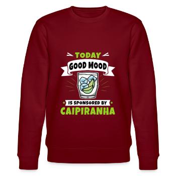 Caipirinha - Today Good mood - Stanley/Stella Unisex Bio-Sweatshirt CHANGER  - Burgunderrot - Vorne - Nik (191cm) & Marisol (170cm)