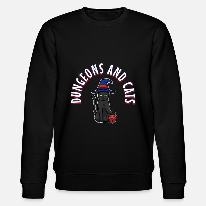 Dungeons and Cats - Stanley/Stella Unisex Bio-Sweatshirt CHANGER  - Schwarz