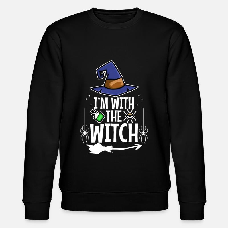 I'm With The Witch - Stanley/Stella CHANGER Unisex Organic Sweatshirt - black