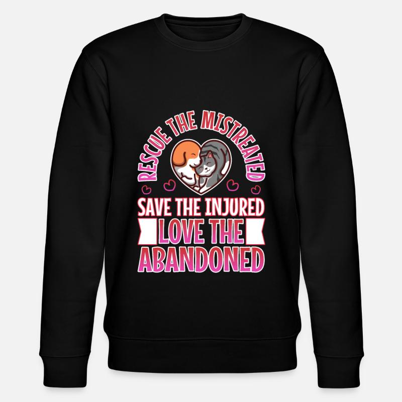 Rescue the mistreated - Stanley/Stella CHANGER Unisex Organic Sweatshirt - black