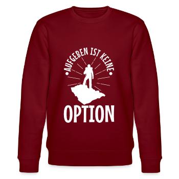 Aufgeben ist keine option - Stanley/Stella Unisex Bio-Sweatshirt CHANGER  - Burgunderrot - Vorne - Nik (191cm) & Marisol (170cm)