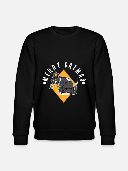 Merry catmas - Stanley/Stella CHANGER Unisex Organic Sweatshirt - black