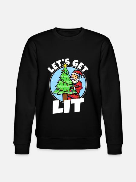 Lets get lit christmas - Stanley/Stella CHANGER Unisex Organic Sweatshirt - black