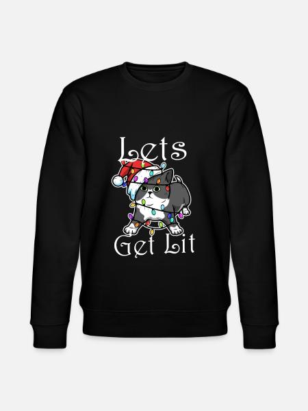 Lets get lit christmas - Stanley/Stella CHANGER Unisex Organic Sweatshirt - black