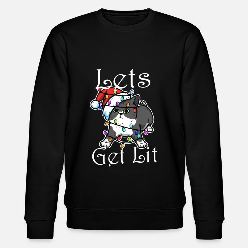Lets get lit christmas - Stanley/Stella CHANGER Unisex Organic Sweatshirt - black