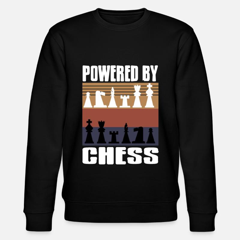 Powered by chess - Stanley/Stella CHANGER Unisex Organic Sweatshirt - black