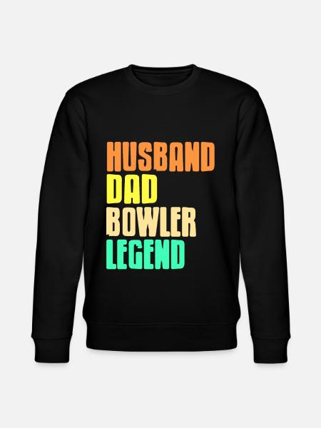 Husband Dad Bowler Legend - Stanley/Stella CHANGER Unisex Organic Sweatshirt - black