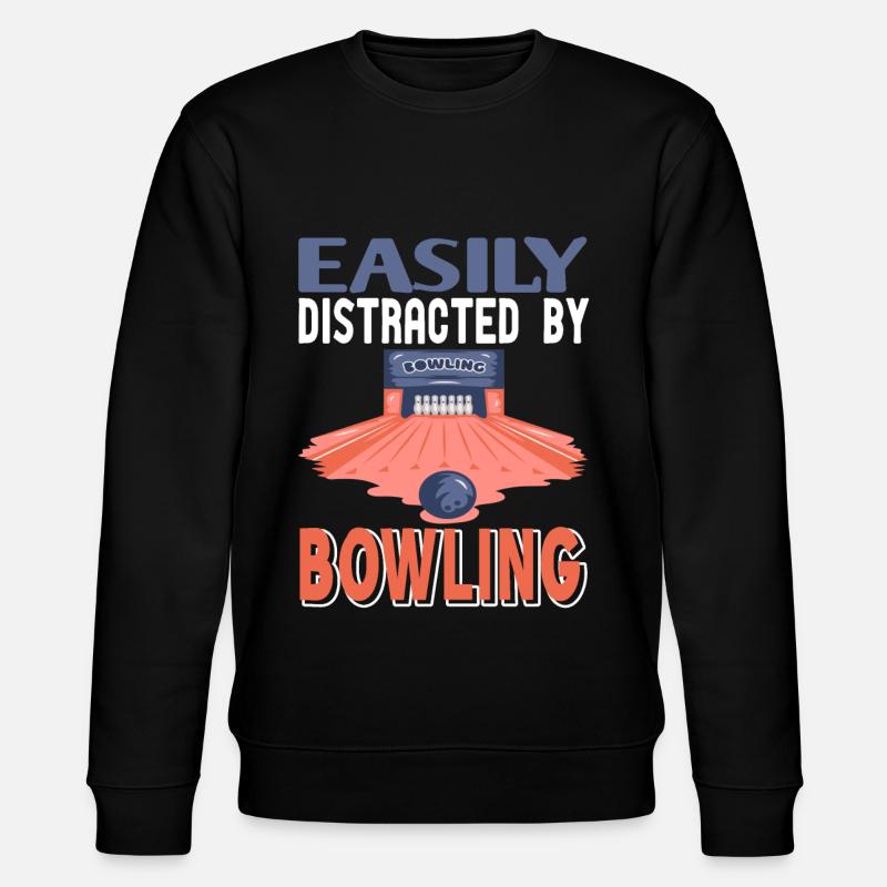 Easily Distractes by bowling - Stanley/Stella CHANGER Unisex Organic Sweatshirt - black