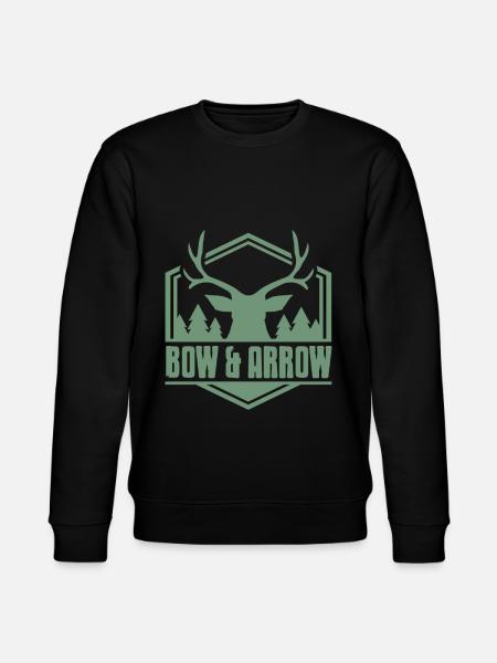 Hunting - Bow and Arrow - Stanley/Stella CHANGER Unisex Organic Sweatshirt - black