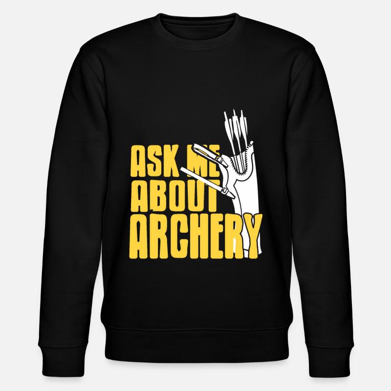 Ask me about Archery - Stanley/Stella CHANGER Unisex Organic Sweatshirt - black