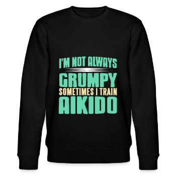 Im not alsways grumpy something i train aikido - Stanley/Stella Unisex Bio-Sweatshirt CHANGER  - Schwarz - Vorne - Nik (191cm) & Marisol (170cm)