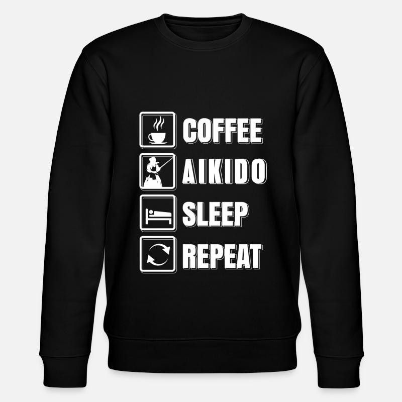 Café Aïkido Sommeil répéter - Sweat bio CHANGER Stanley/Stella Unisexe - noir